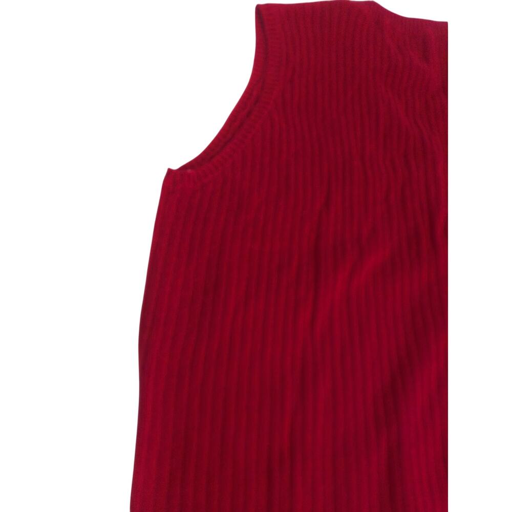 Vintage Pendleton Basic Red Cotton Cable Sweater … - image 7